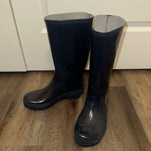 Navy Tall Rain Boots